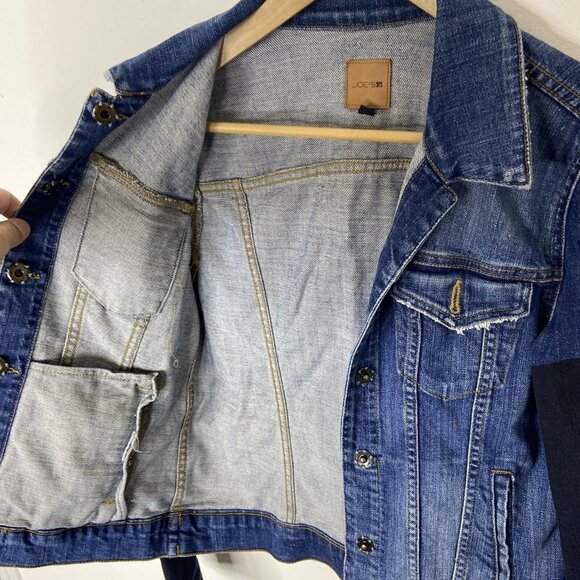 Joe’s Woman Small 2 Tone Denim Snap Button Denim Jean Jacket Joes - Picture 10 of 10